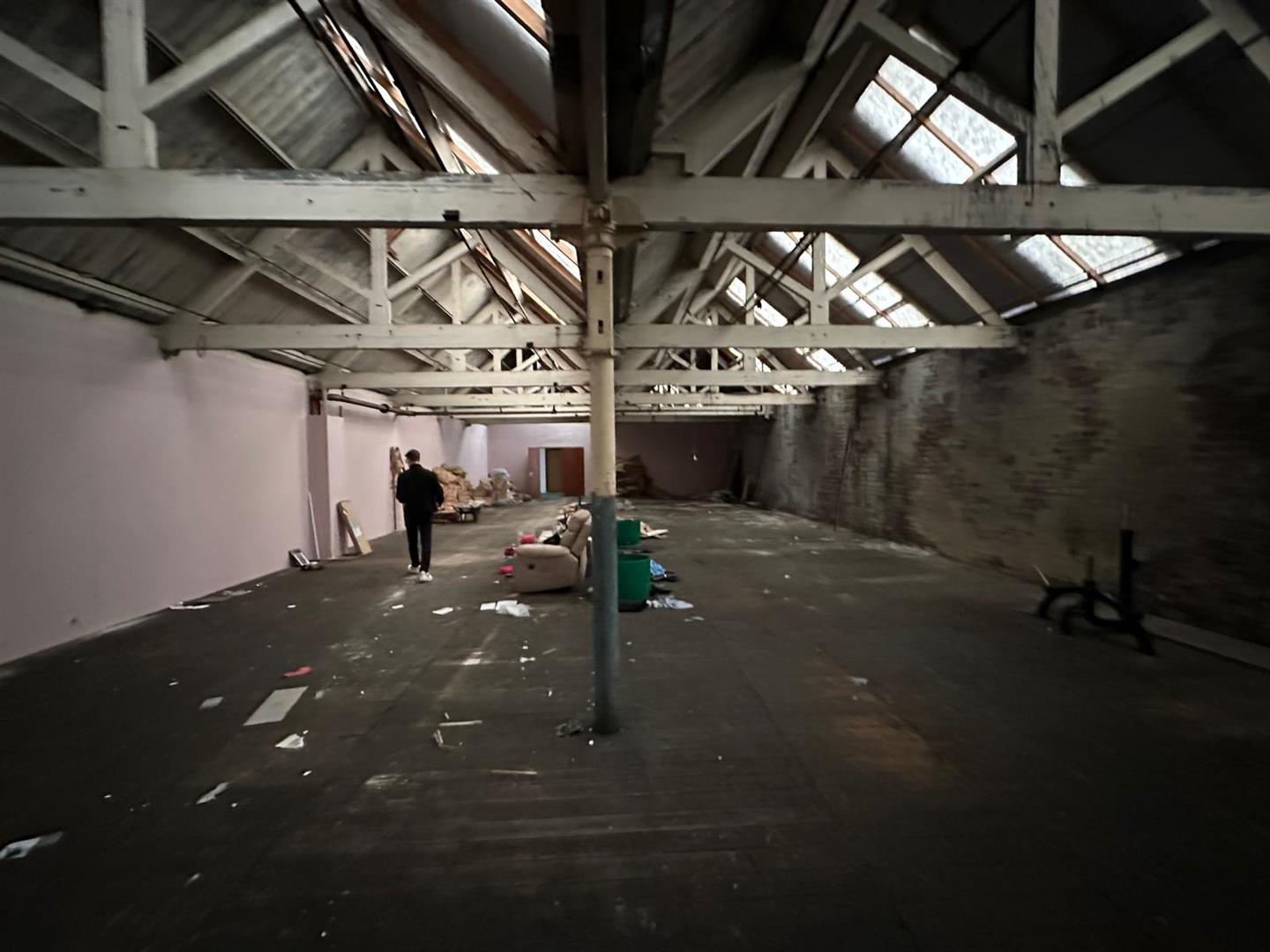 Interior of the mill space at Perseverance Mills, Huddersfield